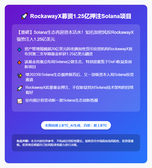 RockawayX募资1.25亿押注Solana项目