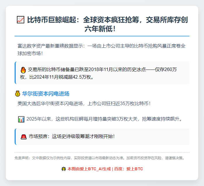 交易所比特币供应因上市公司购买持续减少
