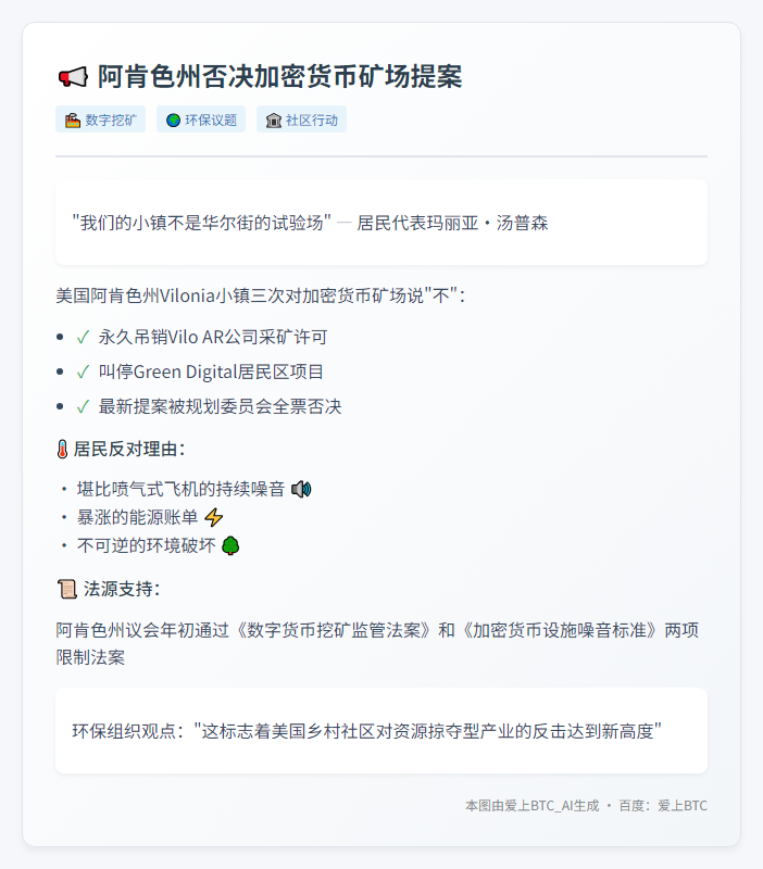 阿肯色州否决加密货币矿场提案