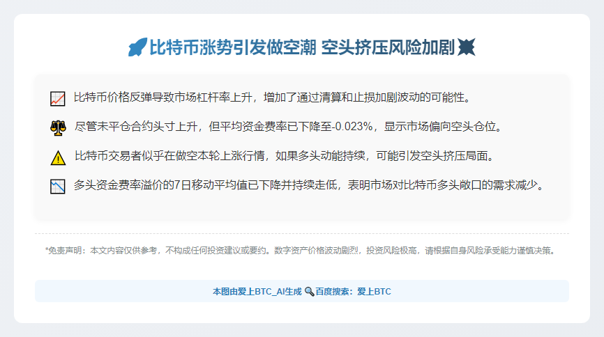比特币涨势引发做空潮 空头挤压风险加剧