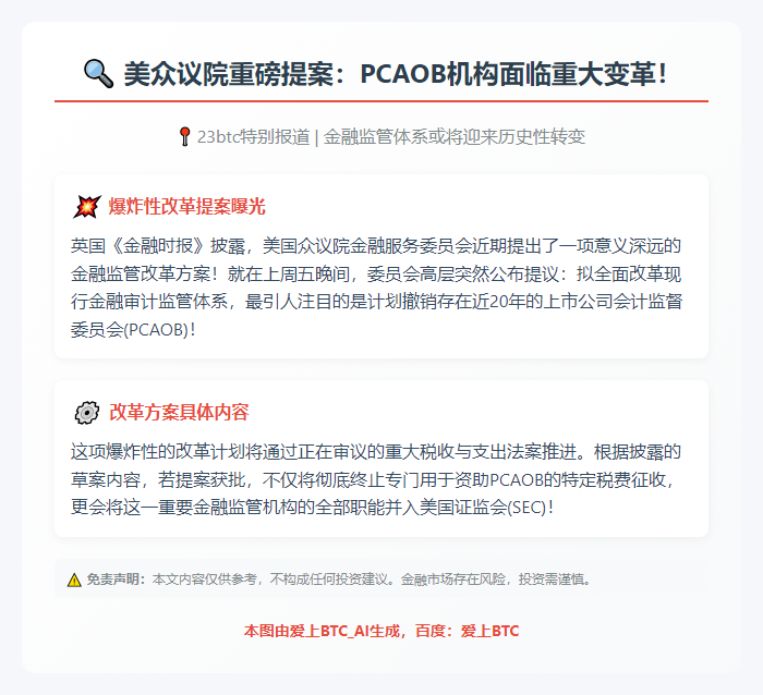 GOP计划废除PCAOB