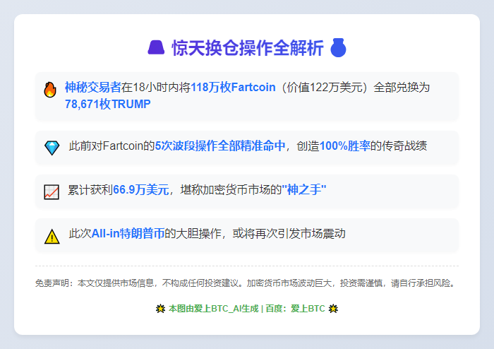 聪明钱122万美元FART换仓TRUMP
