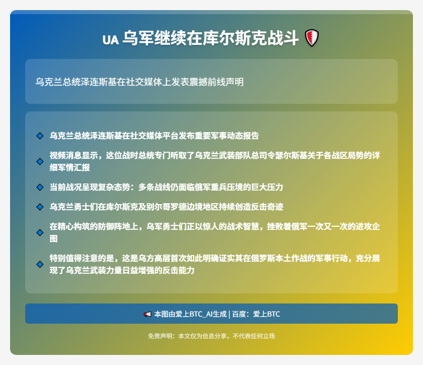 乌军继续在库尔斯克战斗