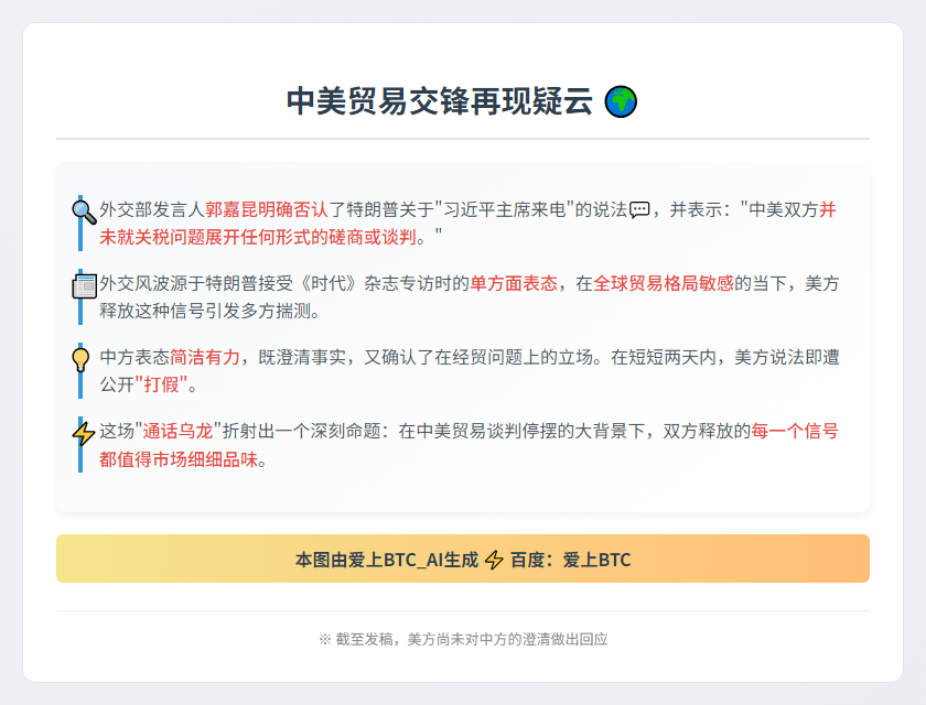 中美未就关税问题进行谈判