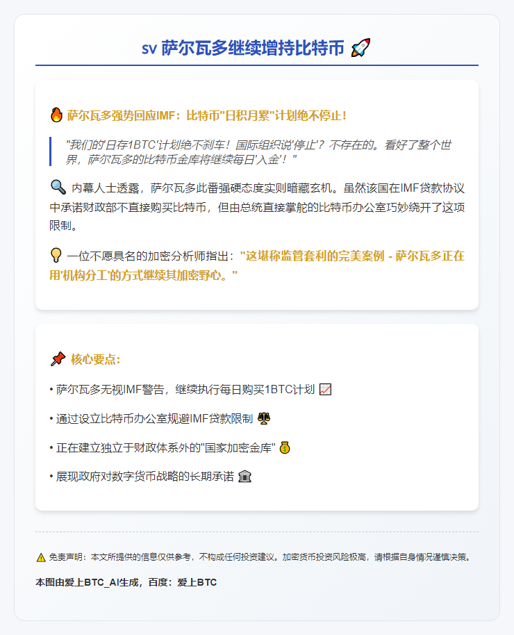 萨尔瓦多继续增持比特币