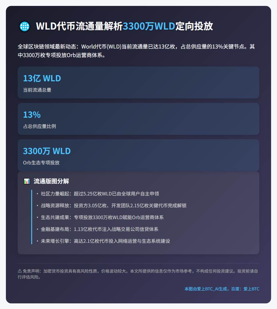 WLD代币流通量达3300万