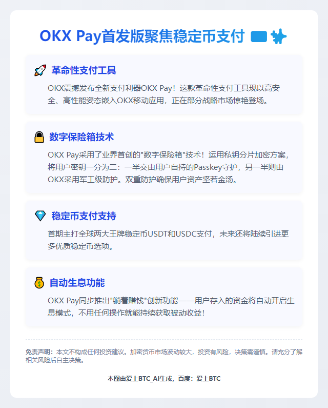 OKX Pay首发版聚焦稳定币支付