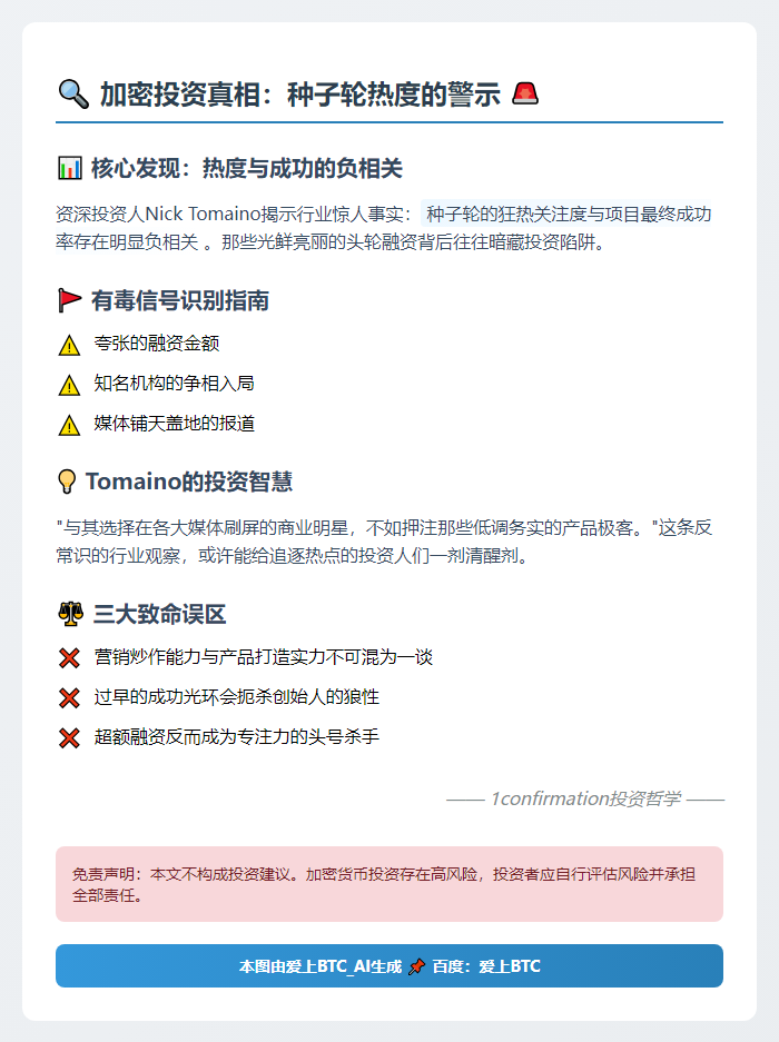 1confirmation创始人：种子轮热度与产品成功负相关