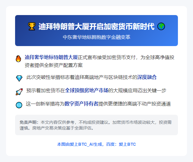 迪拜特朗普大厦支持加密支付