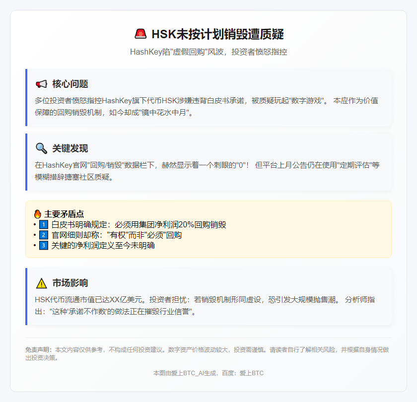"HSK未按计划销毁遭质疑"