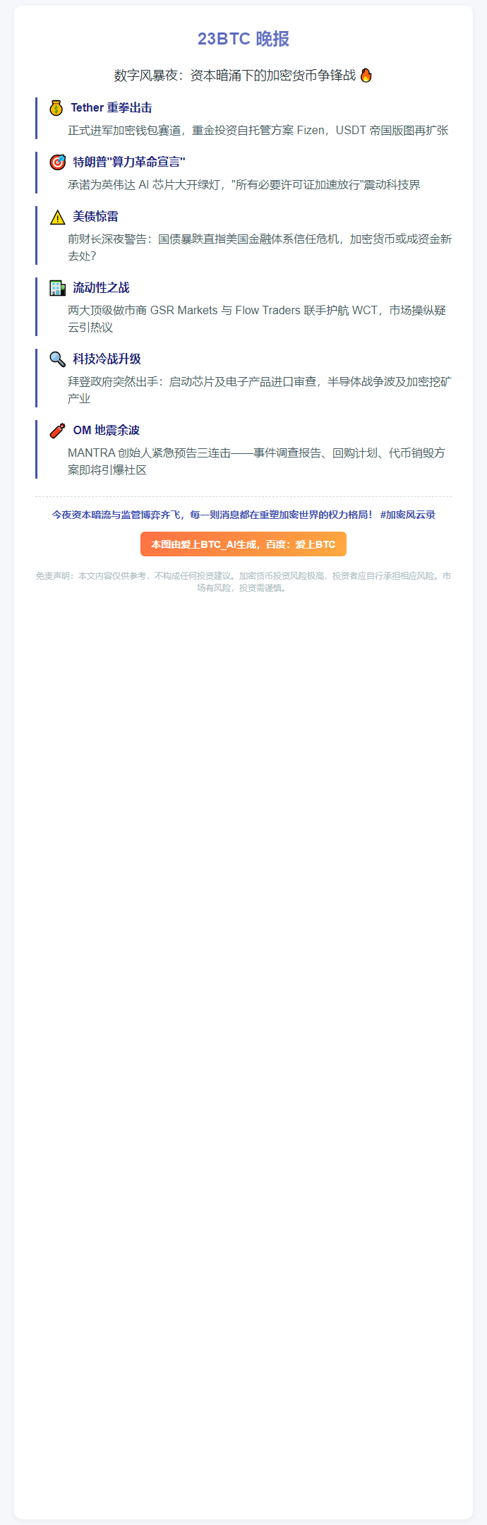 23btc晚报：4月15日重要速览