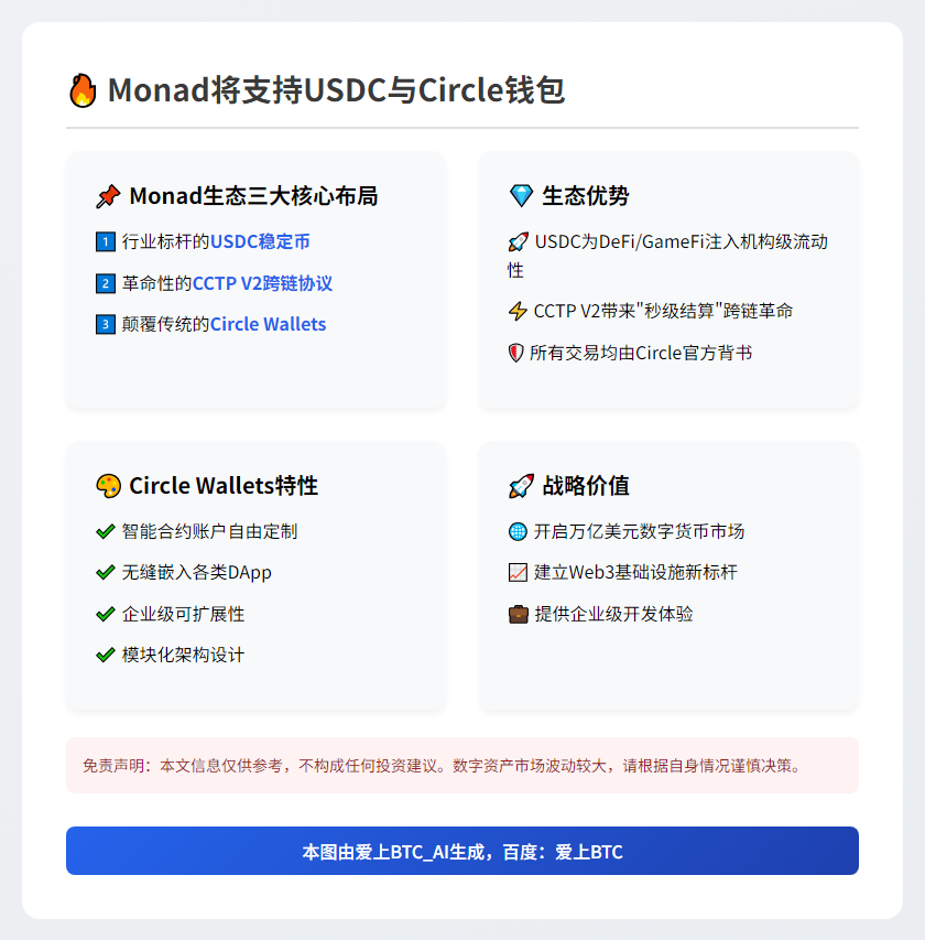"Monad将支持USDC与Circle钱包"