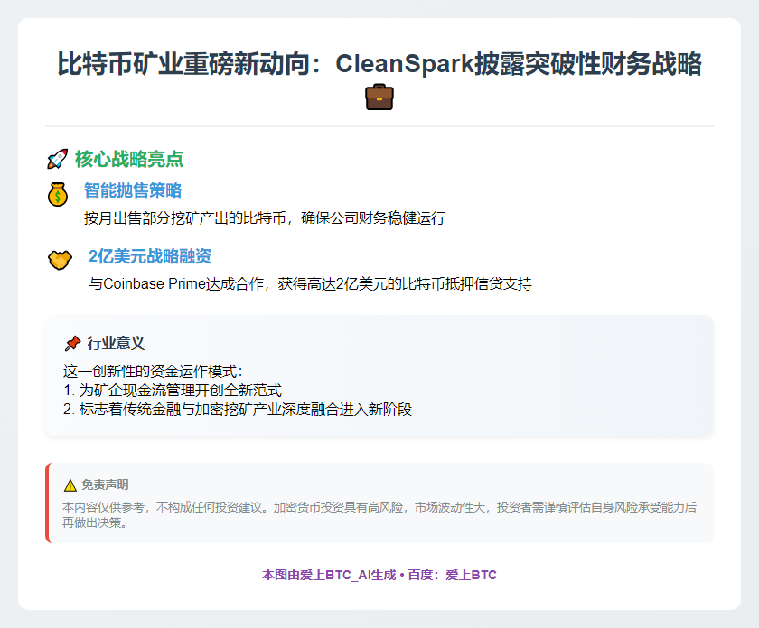 CleanSpark每月售币并从Coinbase获2亿信用