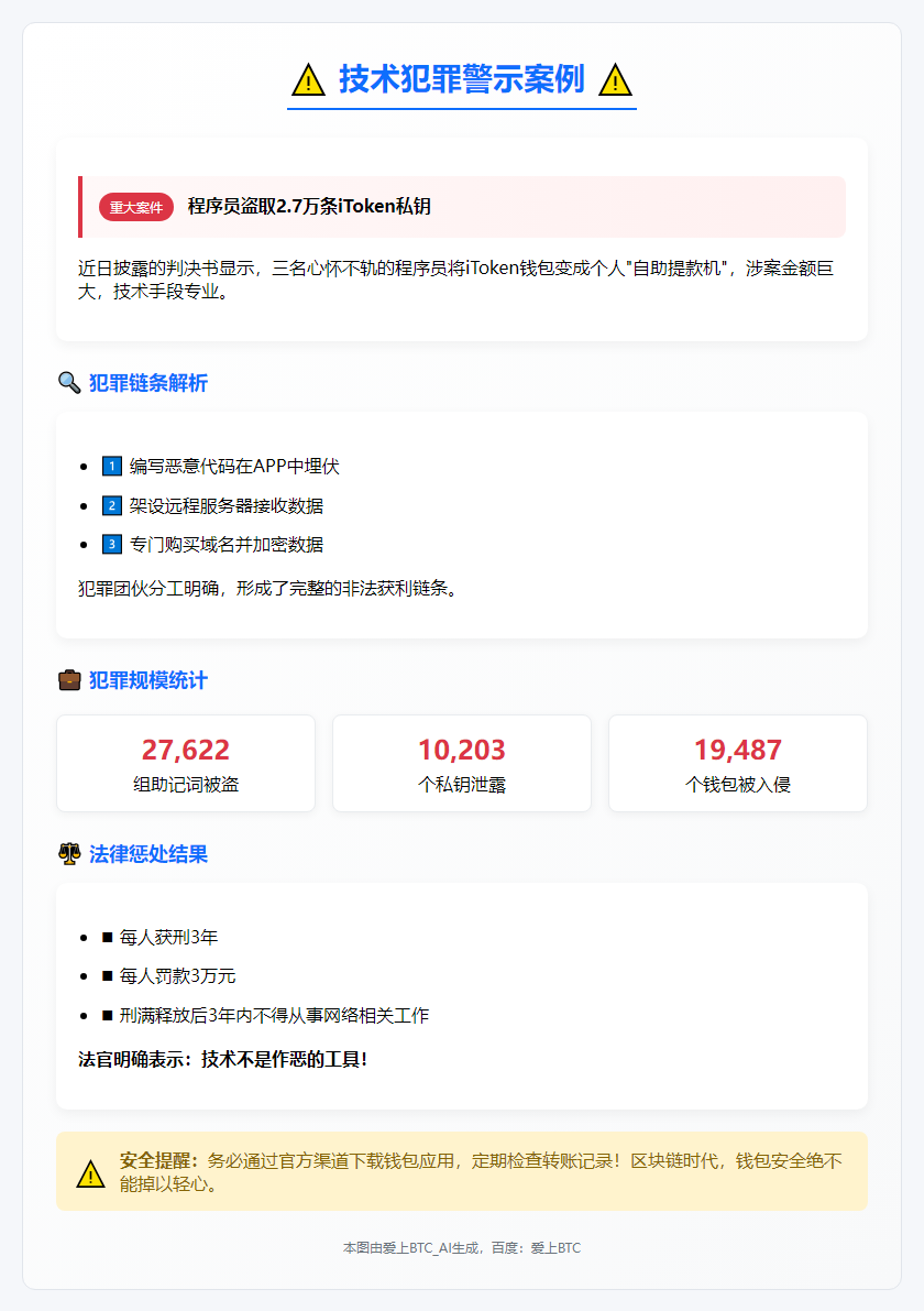 程序员盗2.7万条iToken私钥
