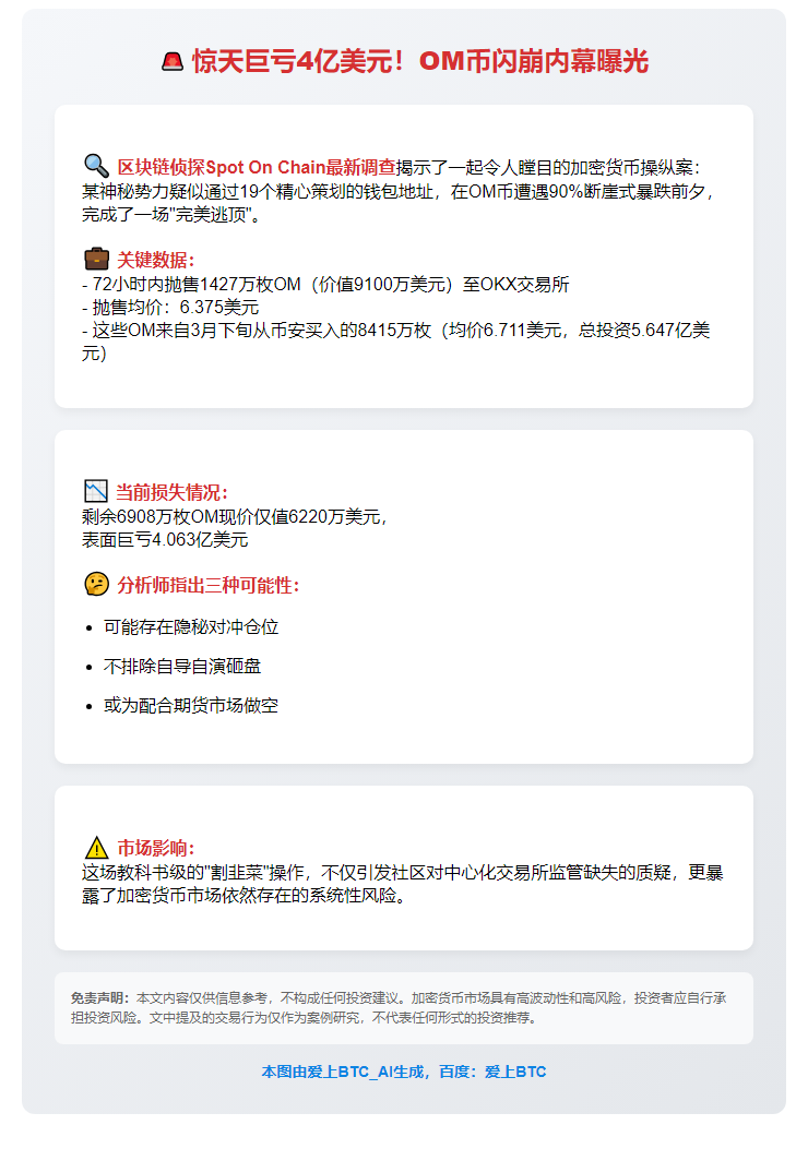 3天倒货1427万OM至OKX？19钱包引质疑
