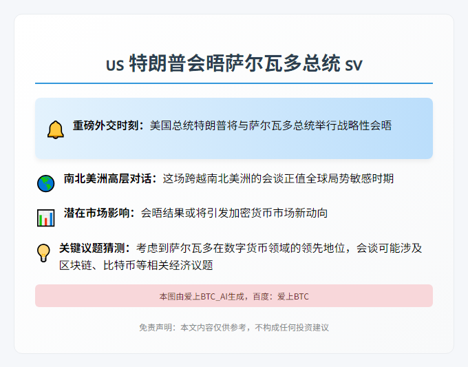 “特朗普今晚会晤萨尔瓦多总统”