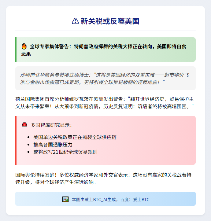 新关税或反噬美国