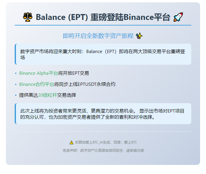 Balance (EPT) 登陆Binance Alpha与合约