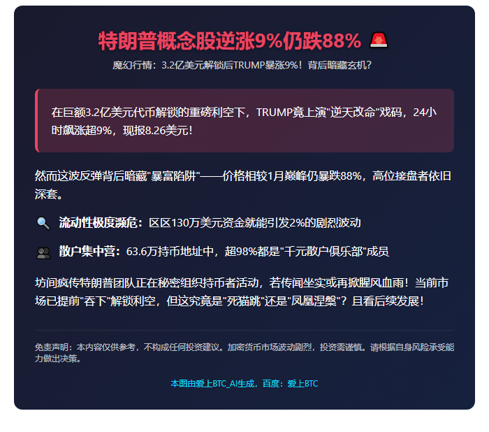 特朗普概念股逆涨9%仍跌88%