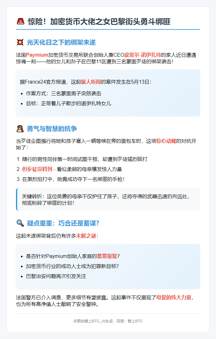 Paymium CEO之女巴黎反绑成功