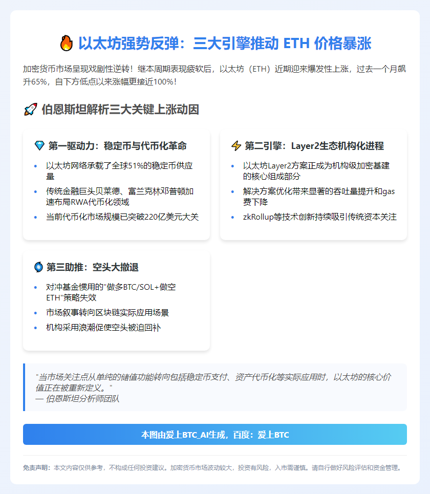 伯恩斯坦：三大因素推涨ETH