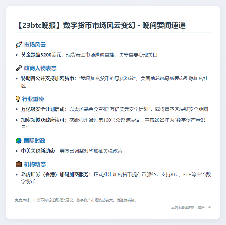 23btc晚报 | 5月14日重要动态一览