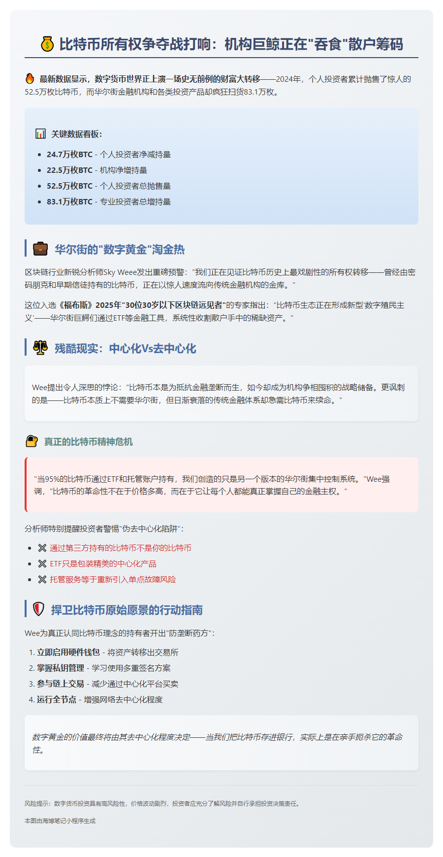 比特币不靠华尔街，华尔街靠比特币