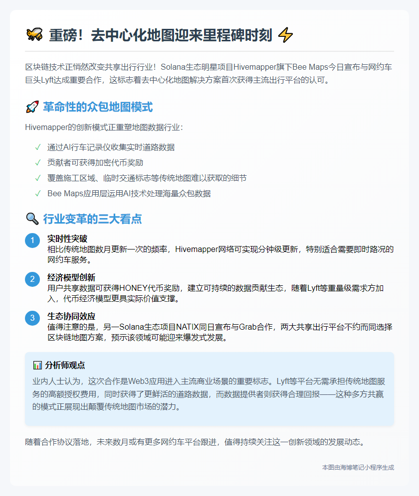 "Bee Maps与Lyft达成合作"