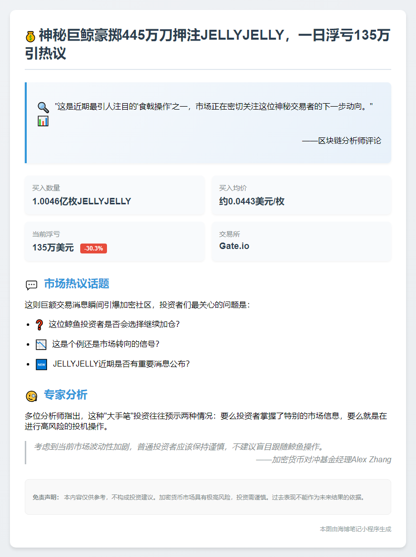 鲸鱼巨购JELLYJELLY亏损135万