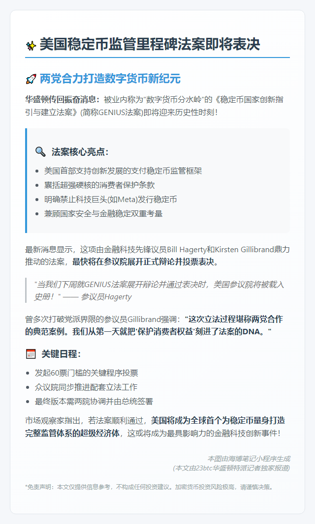 最快下周表决：美稳定币法案或