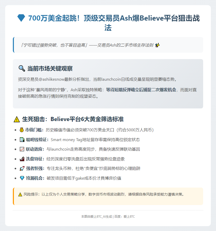 “交易员Ash分享Believe平台二段标的筛选标准”