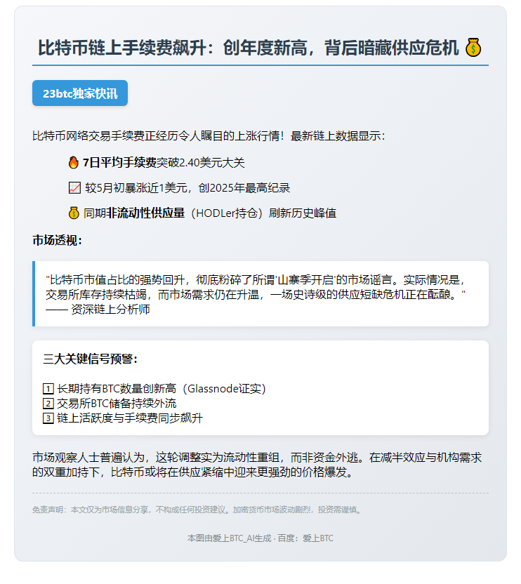 比特币手续费创两年新高