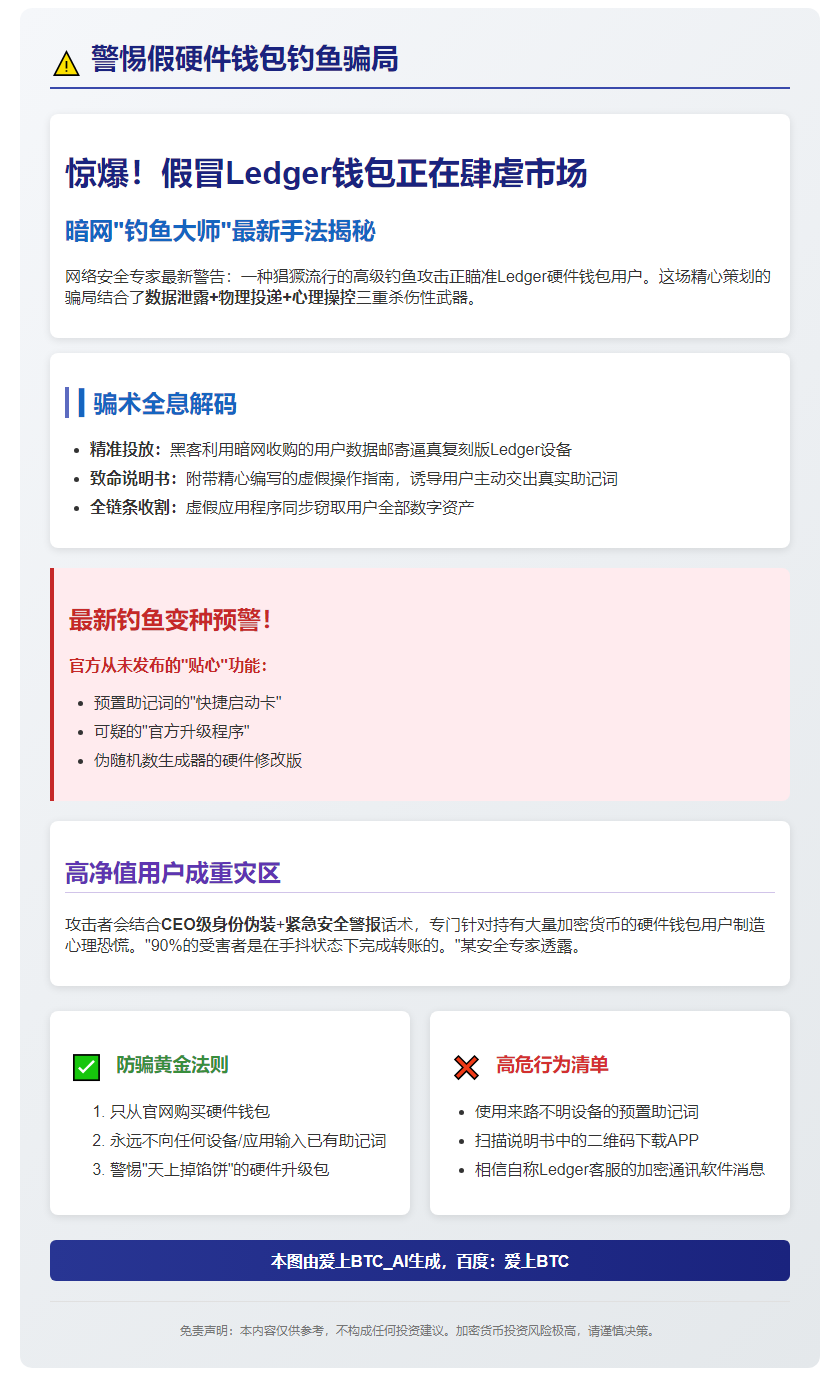 警惕假硬件钱包钓鱼骗局