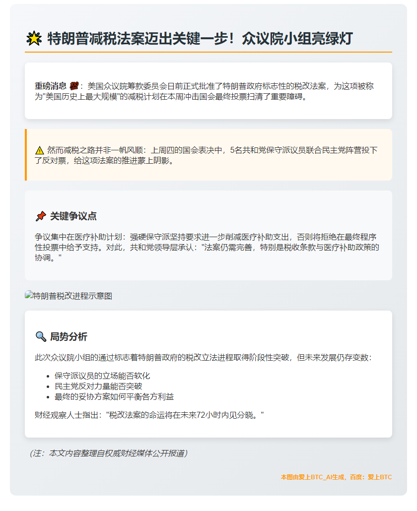 众议院通过特朗普减税案