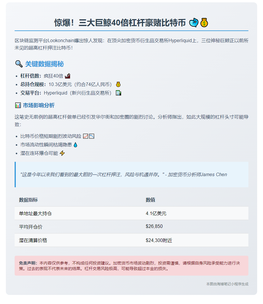 三巨鲸豪掷10.3亿做多比特币