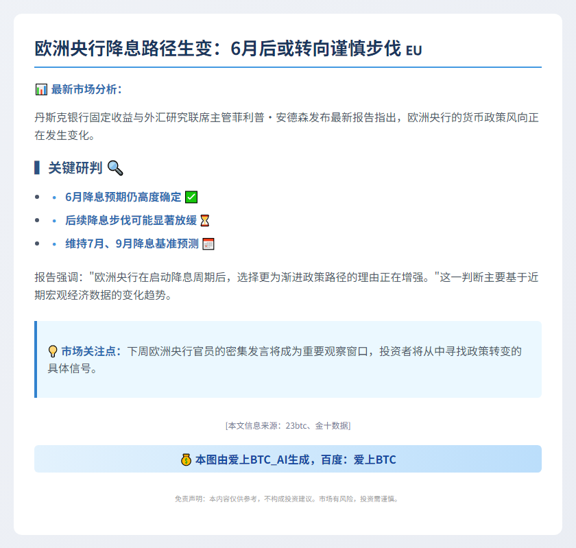 欧央行6月后或放缓降息