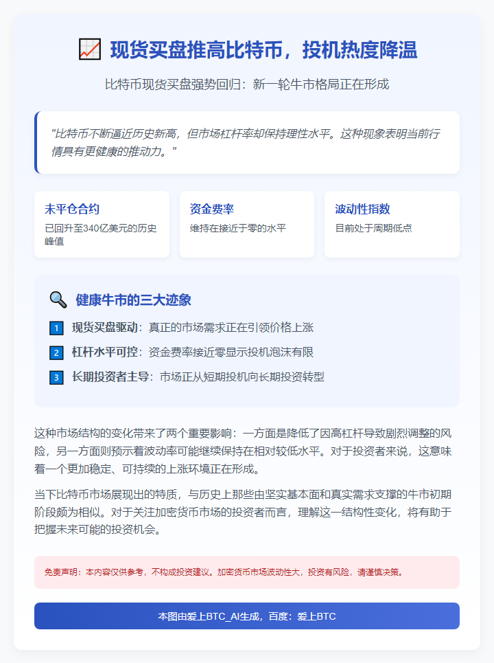 现货买盘推高比特币，投机热度降温