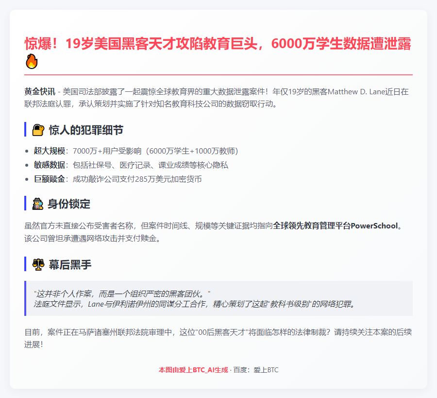 美学生窃取教育公司千万用户数据