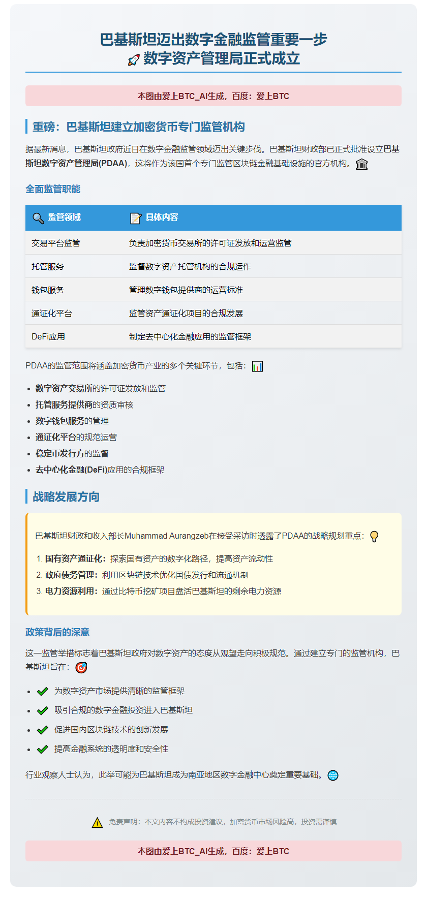 巴基斯坦设数字资产局监管加密货币