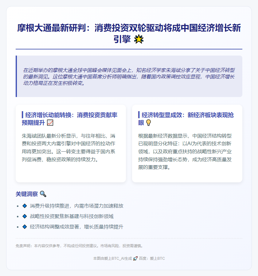 摩根大通：消费投资将推动今年经济