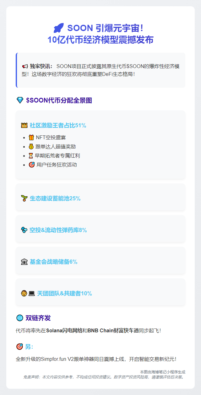 SOON公布代币模型，Simpfor.fun V2上线