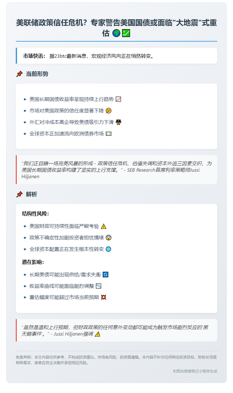 美债或因政策面临大波动