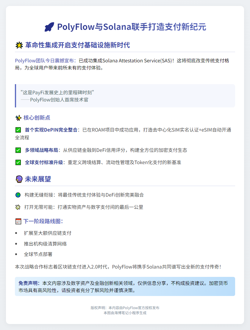 PayFi 集成 Solana 共建支付基建