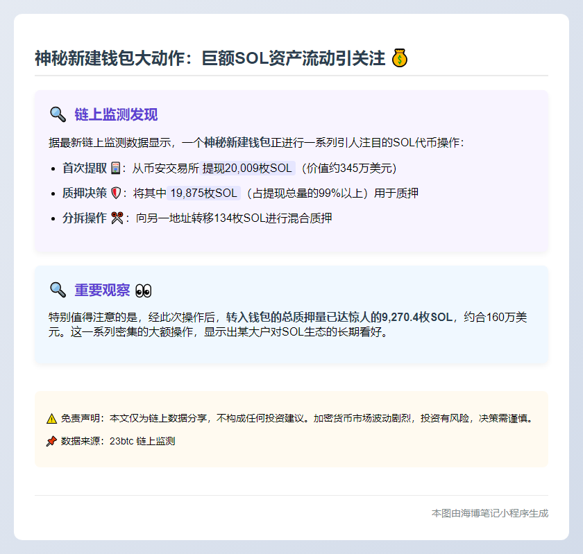 新建钱包提2万SOL质押币安