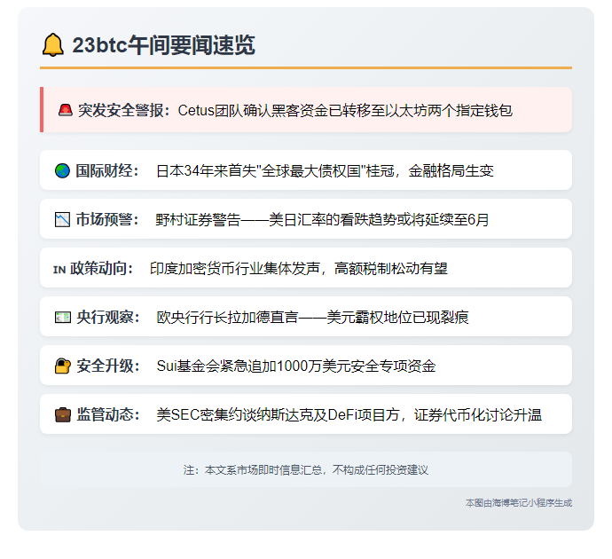 23btc午报 | 5.27午间要闻速览