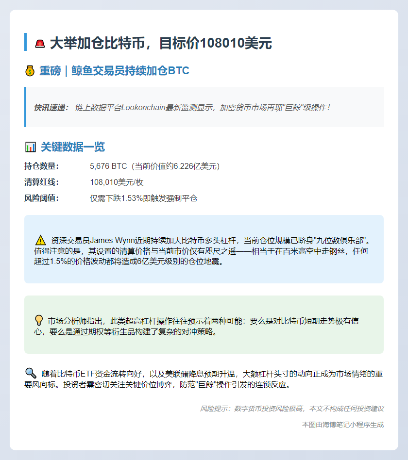 大举加仓比特币，目标价108010美元