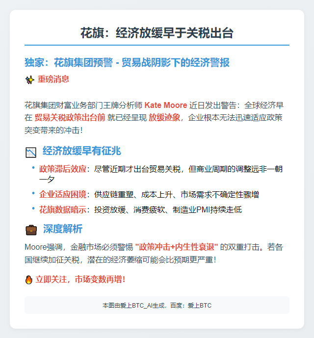 花旗：经济放缓早于关税出台