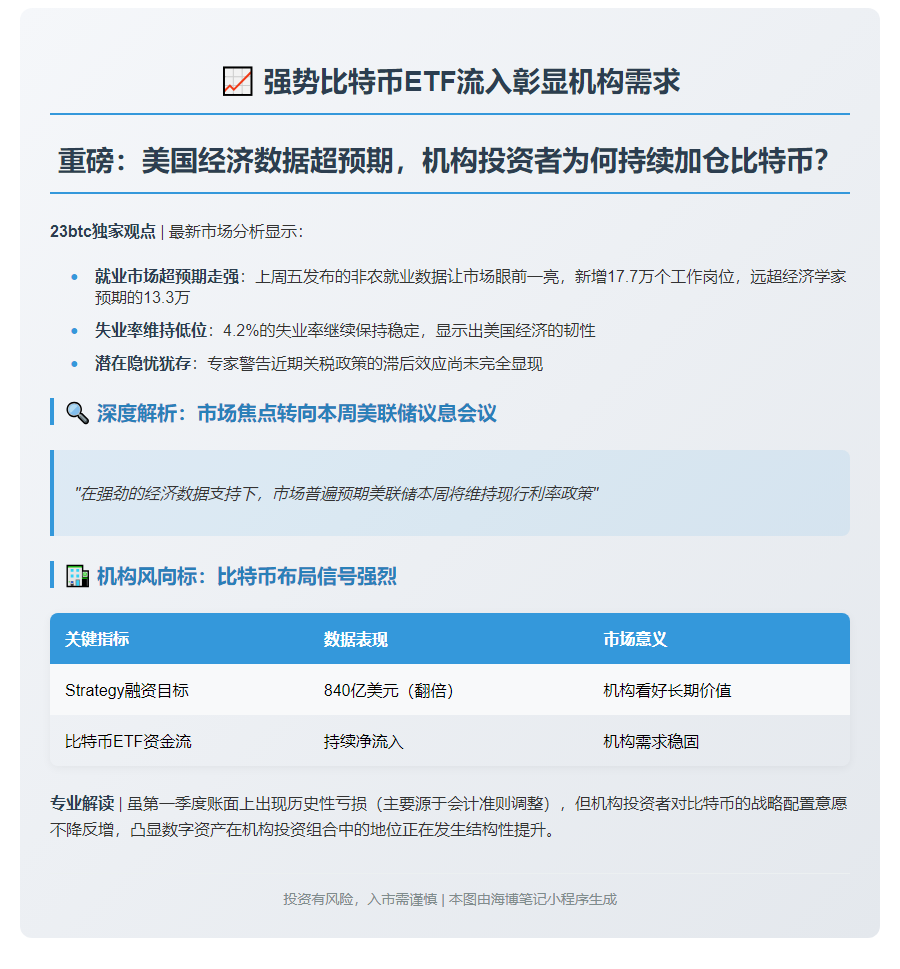 强势比特币ETF流入彰显机构需求