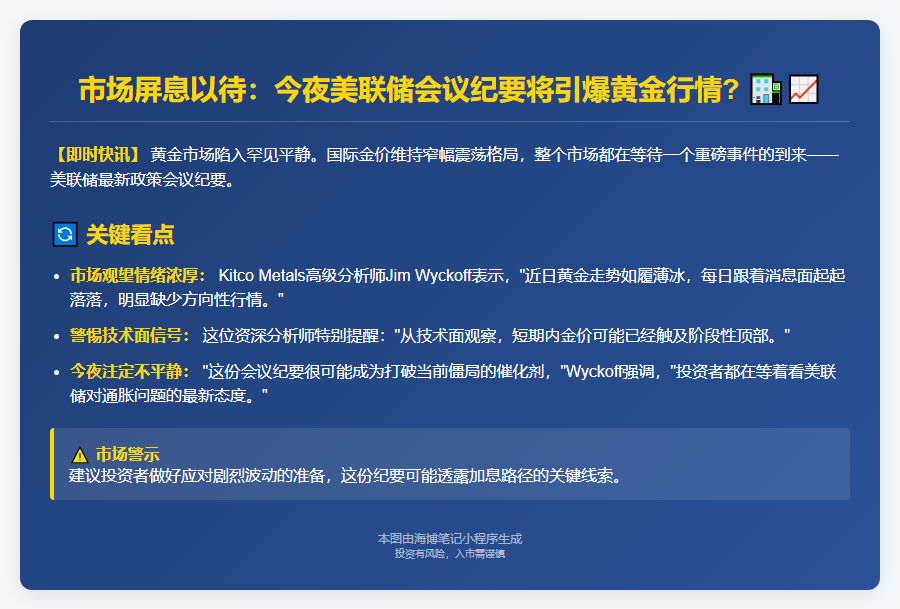 机构：静候美联储纪要