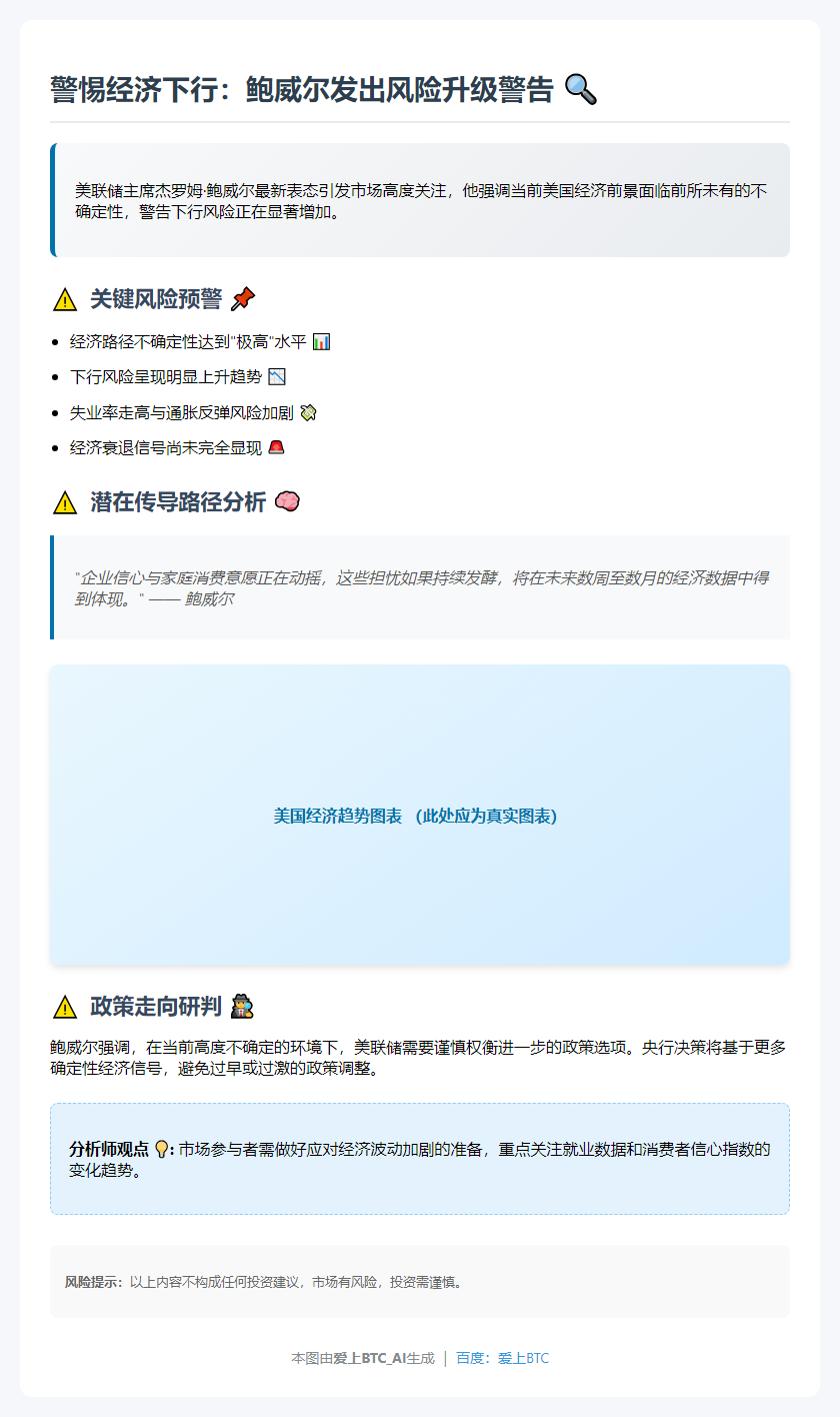鲍威尔：经济风险陡增